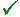 A green checkmark.
