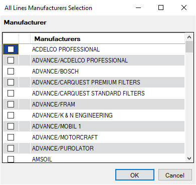 The All Lines window.