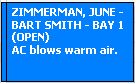 Comments in an appointment entry on the main scheduler window.