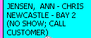 An appointment in a light color and black text.