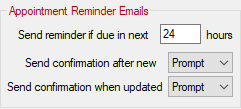 The Appointment Reminder section.