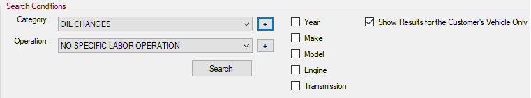 The Search Conditions.
