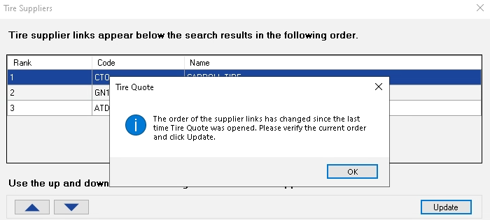 The new supplier prompt.