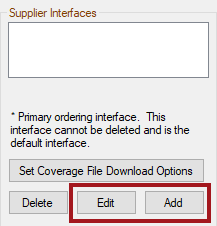 The Supplier Interfaces section.