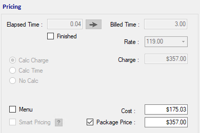The pricing section with locks in place.