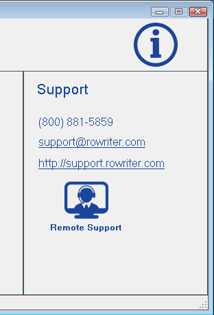 The Support section.