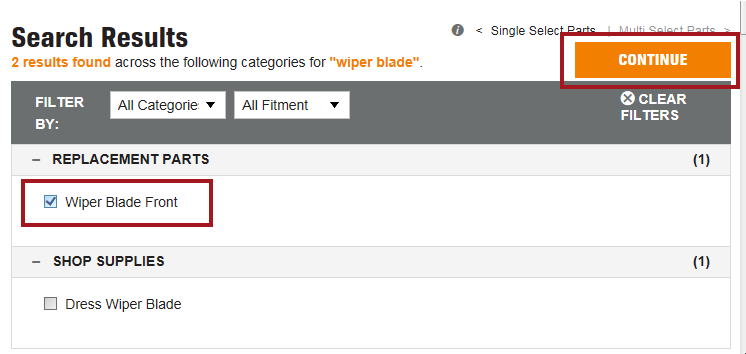 A picture of the keywords search results selected circled.