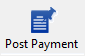The Post Payment button in the Accounts Receivable toolbar.