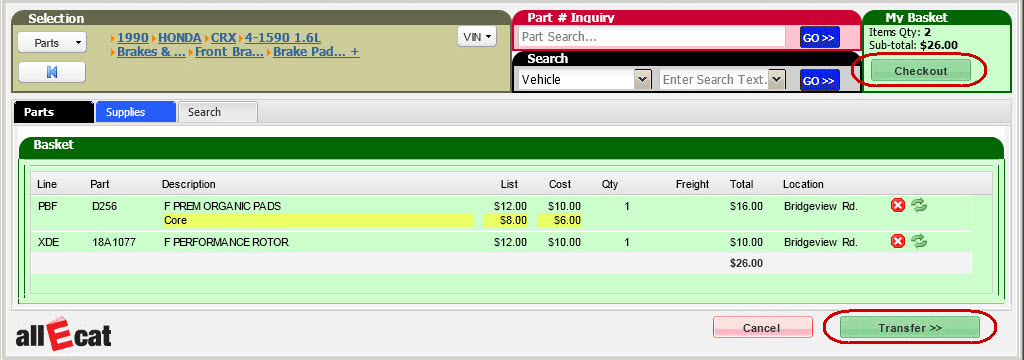 The checkout buttons circled on the alliance window.