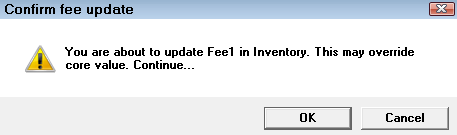 The Confirm fee update message.