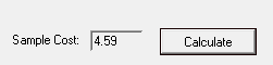The Sample Cost field with a value entered.