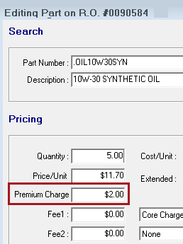 The field with the custom name circled on the Editing Part window.