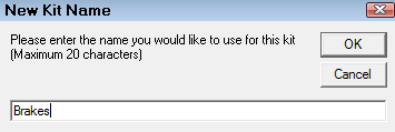 The New Kit Name window.