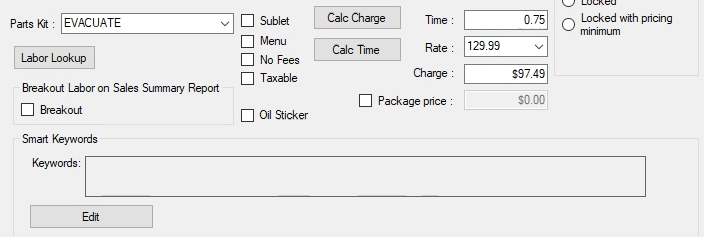 The settings below the Description box.