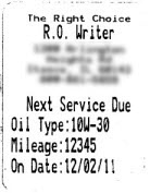 Oil sticker printed with a 10 margin.