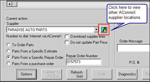 The AConneX button circled.