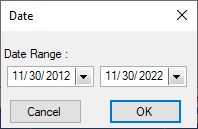 The date range fields.