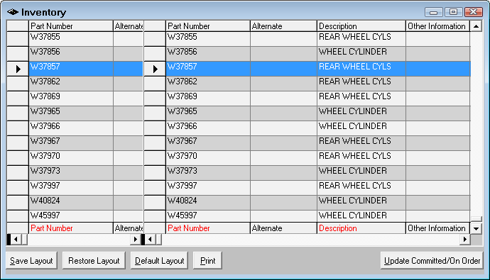 A highlighted record.