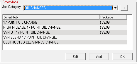 The Edit Smart Jobs window.