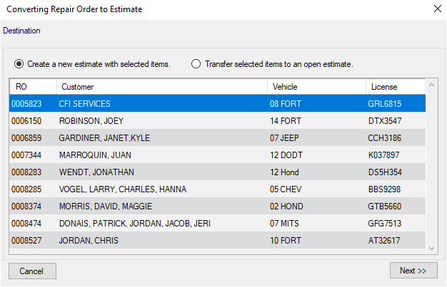 The Convert window with create new selected.