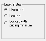 The Edit Smart Job window with the Lock Status section circled.