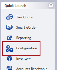Configuration in the Quick Launch.