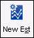The new estimate button in the main toolbar.