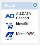 The Repair section in the Quick Launch with icons.