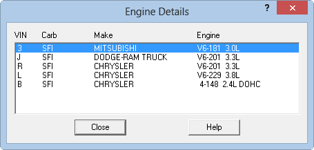 The Engine details