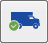 The truck button with a green checkmark.