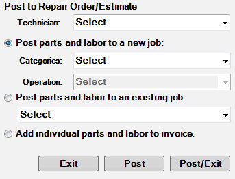 The Posting options in the right column.