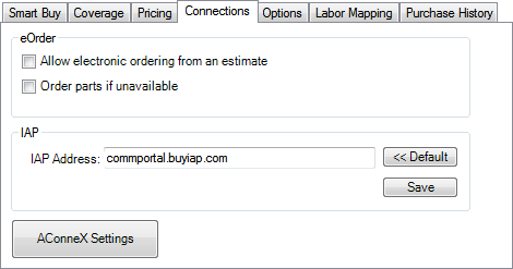 The Connections tab.