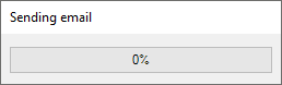 the progress bar of emails being sent. 