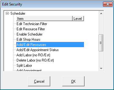 The items in scheduler you can password-protect.