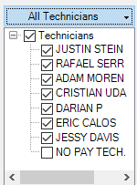 Uncheck technicians.