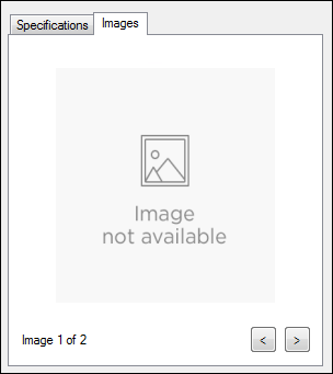 Images tab displaying the Image not available message.
