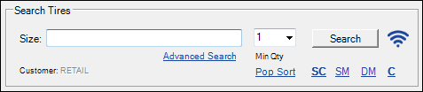 The Search Tires section.