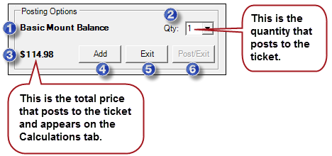 The Posting Options section with numbers over specific areas.