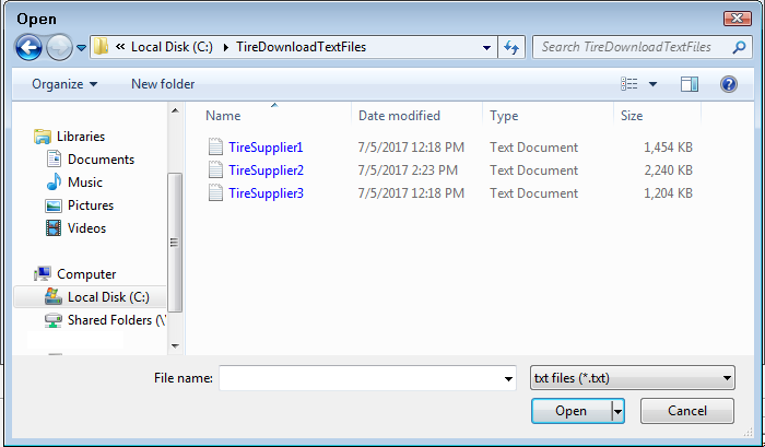 The window that opens when you click browse.