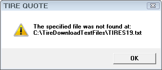 The file not found prompt.