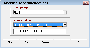 Recommendations entered in the fields.