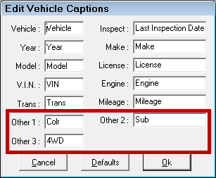 Other 1, 2, and 3 entries circled.
