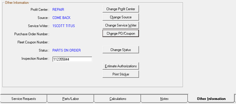 The Other Information tab.