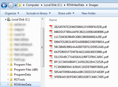PDFs in the Images folder.