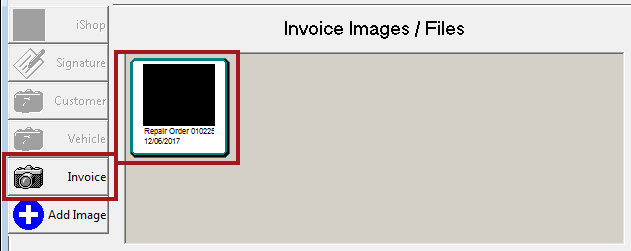 A PDF file in the Invoice tab of the reference tab.