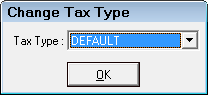 The Change Tax Type prompt.