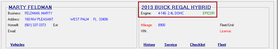 The new vehicle in the vehicle area.