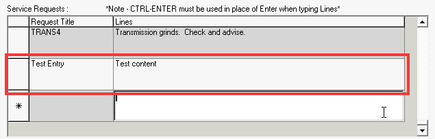The new customer request added.