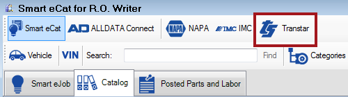 The Transtar icon in the Smart eCat toolbar.