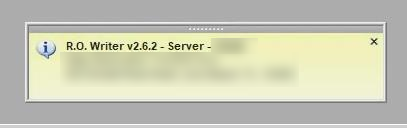 The old R.O. Tray notification.